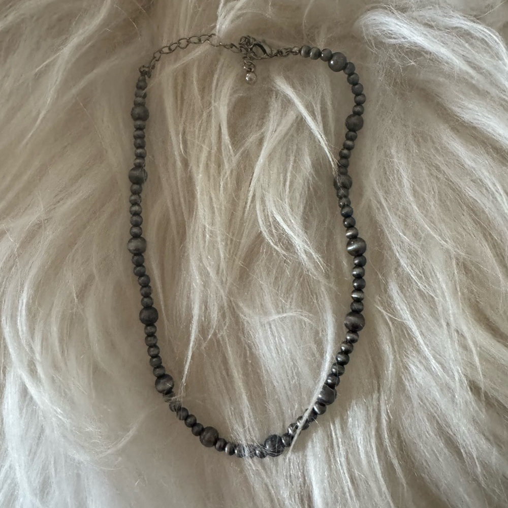 FAUX Navajo LOOK FASHION NECKLACE 12” plus 3” Extender small beads